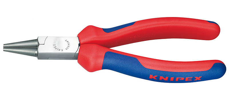 Круглогубцы, губки D2.5x28 мм, L-140 мм, хром., 2-комп. рукоятки (KNIPEX)