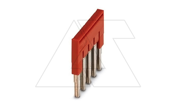Перемычка FBS 5-5 на 5 полюсов, для клемм 5,2mm, 24A, красная Перемычка FBS 5-5 на 5 полюсов, для клемм 5,2mm, 24A, красная