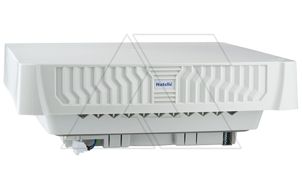 Вентилятор RFF потолочный с фильтром 98Вт, 675м3/ч, 230VAC, габариты 396x399x130мм, IP55, RAL7035