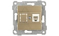 Rita - Розетка телефонная 1хRJ-12, золото доре от интернет-магазина amperkin.by