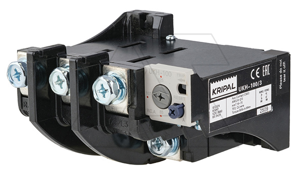 Реле тепловой перегрузки UKH-100, It=85_125A, 1NO+1NC, CLASS 10A, независимый монтаж