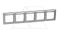 Valena - Рамка 5 постов верт/гориз, алюминий от интернет-магазина amperkin.by