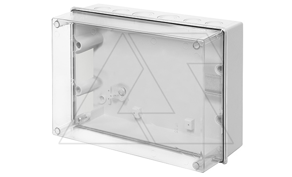 Коробка распред. CARBO-BOX, 303x214x123mm, с DIN-рейкой, прозрачная крышка, ABS/PC, GW 650°C, IP55 Коробка распред. CARBO-BOX, 303x214x123mm, с DIN-рейкой, прозрачная крышка, ABS/PC, GW 650°C, IP55