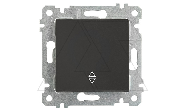 Rita - Переключатель на два направления, пруж. зажимы, черный мат