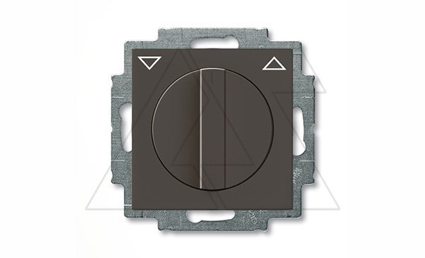 Basic 55 - Выключатель поворотный для управления рольставнями без фиксации (шато-черный)