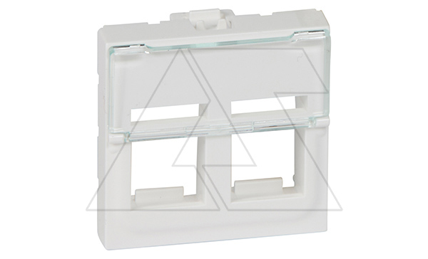 Mosaic - Лицевая панель для 2-х коннекторов Keystone, 2М, белый