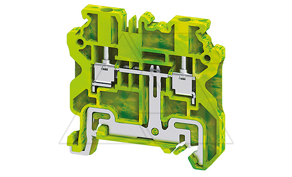 Клемма защитного проводника CYG2.5 /5x50mm, винтовая, 2 присоед., 2,5(max 4)mm2, желто-зеленая Клемма защитного проводника CYG2.5 /5x50mm, винтовая, 2 присоед., 2,5(max 4)mm2, желто-зеленая