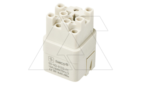 Корпус вставки контактной, размер H3A, тип гнездо, 12P+PE, 10A, 400V, обжимной контакт