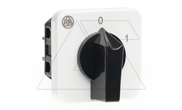 Переключатель BS 16 91 U, 2P, 20A, тип 0-1 (60°), 2NO на 1, 2.5kW(230VAC по АС-23), на дверь, фронт IP40 Переключатель BS 16 91 U, 2P, 20A, тип 0-1 (60°), 2NO на 1, 2.5kW(230VAC по АС-23), на дверь, фронт IP40