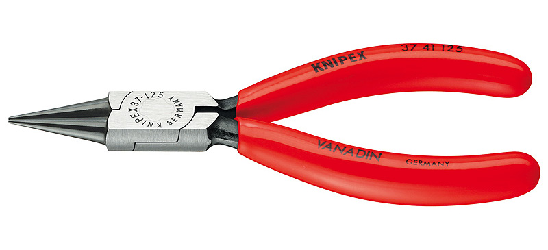 Круглогубцы захватные прецизионные, L-125 мм, чёрные, обливные рукоятки (KNIPEX)