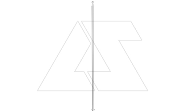 Колонна Snap-On 2,7m для потолка до 3,9m, 1 секция, корпус из алюминия, крышка ПВХ, цвет белый