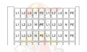 Маркеры MC512PA/5,2 для горизонт. установки, (карта 5х20шт) размер 4,8х12мм, "L1-L2-L3-N-PE", бе от интернет-магазина amperkin.by