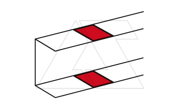 DLP - Накладка на стык профиля кабель-канала, самоклеящаяся, универсальная
