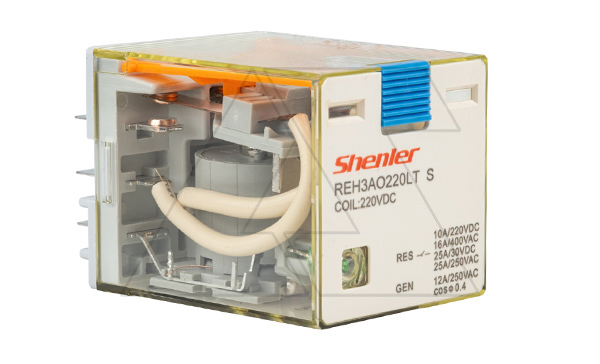 Реле REH3AO220LTS, 3NO, 16A(400VAC)/ 10A(220VDC), 220VDC,  мех. инд., тест-кнопка, LED, магнит Реле REH3AO220LTS, 3NO, 16A(400VAC)/ 10A(220VDC), 220VDC,  мех. инд., тест-кнопка, LED, магнит