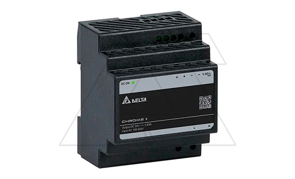 Блок питания импульсный Chrome II, 92W, 3.83А, 85_264VAC / 24VDC, DIN35, винт.клеммы, пл.корпус