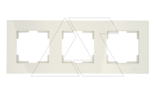 Rita - Рамка 3 поста, горизонтальный монтаж, серый