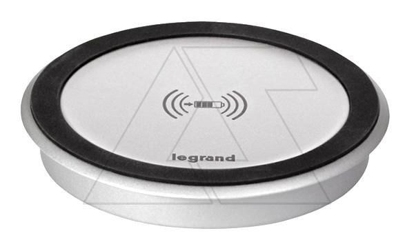 Mosaic - устройство зарядное беспроводное 250V 1A, монтаж в мебель, алюминий