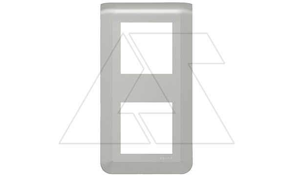 Mosaic - Рамка 2х2М, вертикальная, алюминий (суппорт 80252 или 2х80251)