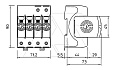 Разрядник V50-3+NPE-280, 4P, It(10/350)=50кА, It(8/20)=160кА, Up=1.3кВ, В+C от интернет-магазина amperkin.by