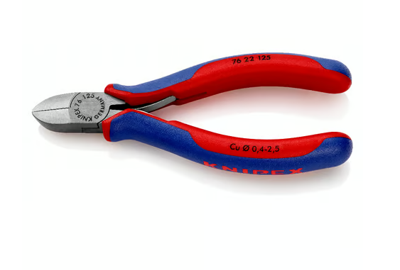 Бокорезы для электромеханика, L-125 мм, чёрные, 2-комп. рукоятки 22 (KNIPEX)