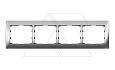 Galea Life - Рамка Metallic на 4 поста горизонтальная, Chrome от интернет-магазина amperkin.by