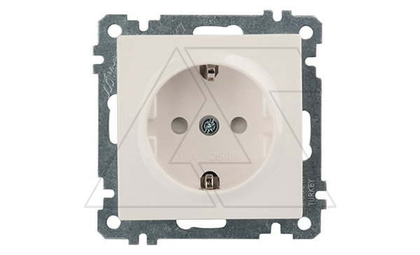 21 - Розетка 2P+E, защ. шторки, белый 21 - Розетка 2P+E, защ. шторки, белый