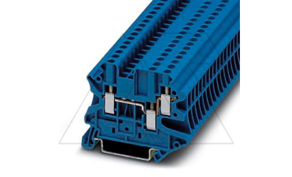 Клемма проходная UT 2,5-TWIN BU /5,2mm, винтовая, 3 присоед., 2,5(max 4)mm2, 24A, 500V, синяя Клемма проходная UT 2,5-TWIN BU /5,2mm, винтовая, 3 присоед., 2,5(max 4)mm2, 24A, 500V, синяя