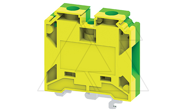 Клемма защитного проводника CGT35U /16x58mm, винтовая, 2 присоед., 35mm2, желто-зеленая Клемма защитного проводника CGT35U /16x58mm, винтовая, 2 присоед., 35mm2, желто-зеленая
