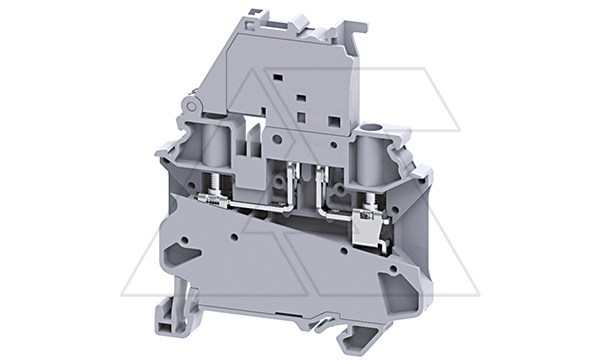 Клемма с держателем предохранителя CYF4 /6x58,8mm, винтовая, 2 присоед., 4(max 6)mm2, 10A, 1000V, серая Клемма с держателем предохранителя CYF4 /6x58,8mm, винтовая, 2 присоед., 4(max 6)mm2, 10A, 1000V, серая