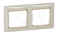 Valena - Рамка 2 поста верт/гориз, слоновая кость/золото от интернет-магазина amperkin.by