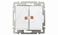 Valena - Выключатель двухклавишный с инд., с нейтралью, белый от интернет-магазина amperkin.by