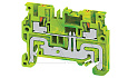 Клемма защитного проводника CPG1.5 /3,5x45,3mm, push-in, 2 присоед., 1,5(max 2,5)mm2, желто-зеленая от интернет-магазина amperkin.by