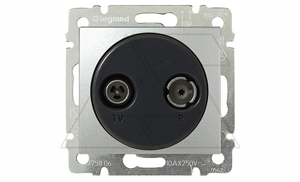 Valena - Розетка TV-RD-концевая 862MHz, алюминий