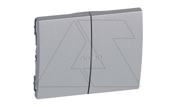 Galea Life - Клавиша для выключателя двойного с индикацией, Aluminium