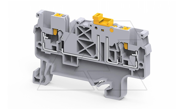 Клемма с ножевым размыкателем CPK2.5 /5x62,2mm, push-in, 2 присоед., 2,5(max 4)mm2, 20A, 1000V, серая