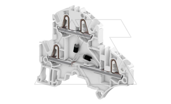 Клемма ZK6-BL/8 пружинный зажим, для нейтрали, 2 контакта, 41А, 1000В, синий Клемма ZK6-BL/8 пружинный зажим, для нейтрали, 2 контакта, 41А, 1000В, синий