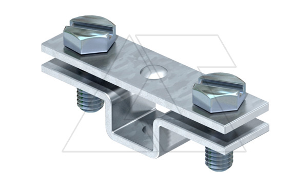 Держатель 831 40 M6 для крепления полосы max.FL 40 к поверхности, с крепежной резьбой M6, гор. оцинк.