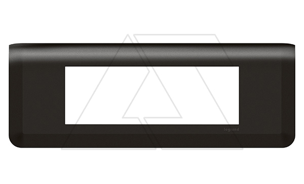 Mosaic - Рамка 6М, горизонтальная, матовый черный (суппорт 80253)