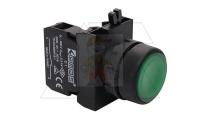 Кнопка CP, зеленая, без фиксации, плоская, 1NO, 4A 230V AC15, 22mm, IP65
