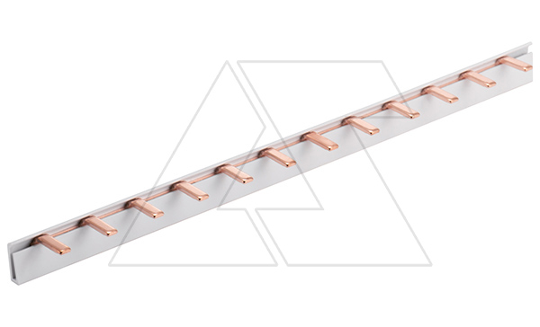 Шинка гребенчатая P-1L/210/10, тип штырь, 1P-12Mod., 10mm², 63A, 230/415V, 210mm Шинка гребенчатая P-1L/210/10, тип штырь, 1P-12Mod., 10mm², 63A, 230/415V, 210mm