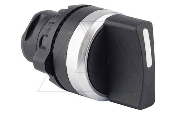 Головка переключателя 0-1, фикс., черн. короткая рукоятка, IP65