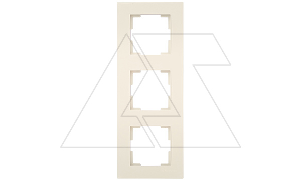 Rita - Рамка 3 поста, вертикальный монтаж, белый