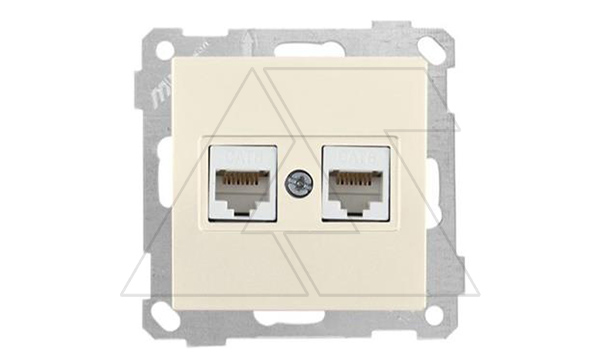 21 - Розетка 2хRJ-45 кат. 6 UTP, сл.кость 21 - Розетка 2хRJ-45 кат. 6 UTP, сл.кость
