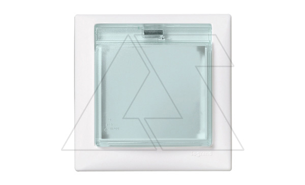 Valena - Рамка 1 пост с крышкой IP44, белая