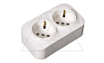 Quteo - Розетка 2x2P+E нем. стд. со шторками, белая от интернет-магазина amperkin.by