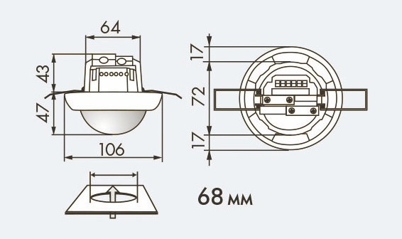 Датчик движения B.E.G. PD4N-1C-C-FC