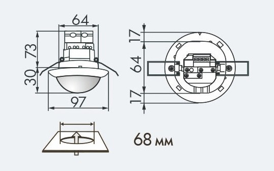 Датчик присутствия B.E.G. PD4-M-1C-C-PS-FC