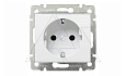 Valena - Розетка 2P+E нем. стд. со шторками, белая от интернет-магазина amperkin.by