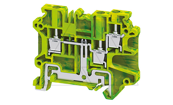 Клемма защитного проводника CYG4/3 /6x58,8mm, винтовая, 3 присоед., 4(max 6)mm2, желто-зеленая Клемма защитного проводника CYG4/3 /6x58,8mm, винтовая, 3 присоед., 4(max 6)mm2, желто-зеленая