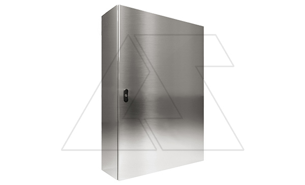 Щит ECOR моноблочный 1200x600x300мм (ВxШxГ) из нерж. стали навесной с монт. панелью  однодверный, ригельный замок,  дно глухое, IP66